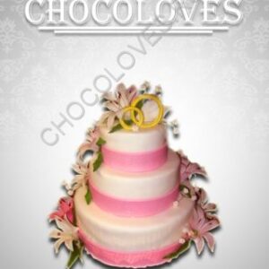 Свадебный торт с цветами на заказ - Chocoloves.ru