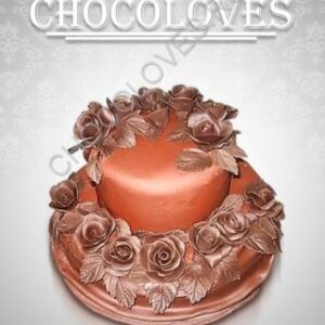 Оригинальный торт "С шоколадными розами"