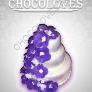 Фиолетовый свадебный торт на заказ -Chocoloves.ru