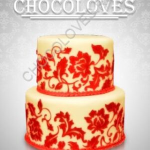 Свадебный торт рисунком на заказ -Chocoloves.ru