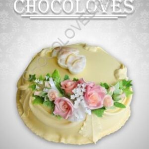 Свадебный торт с кольцами