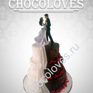 Свадебный торт с фигурками на заказ -Chocoloves.ru