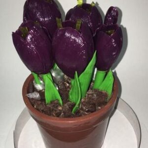 Карамельный горшок с крокусами