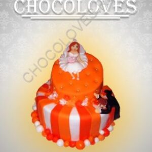 Свадебный торт с фигурками на заказ -Chocoloves.ru