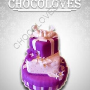 Фиолетовый свадебный торт на заказ - Chocoloves.ru