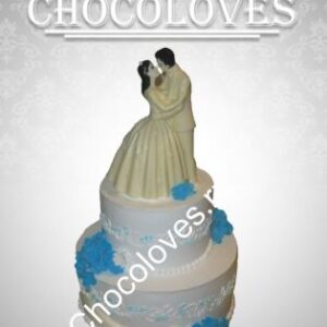 Свадебный торт с фигурками на заказ - Chocoloves.ru