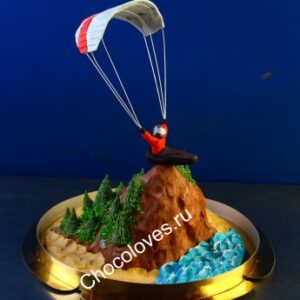 Шоколадная фигурка парапланериста
