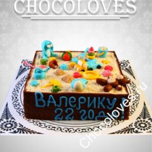 Оригинальный торт песочница