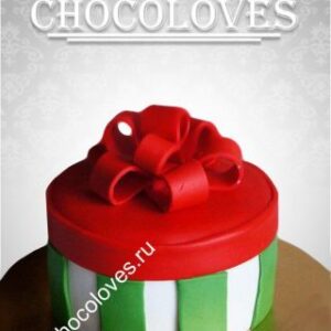 Торт новогодний подарок